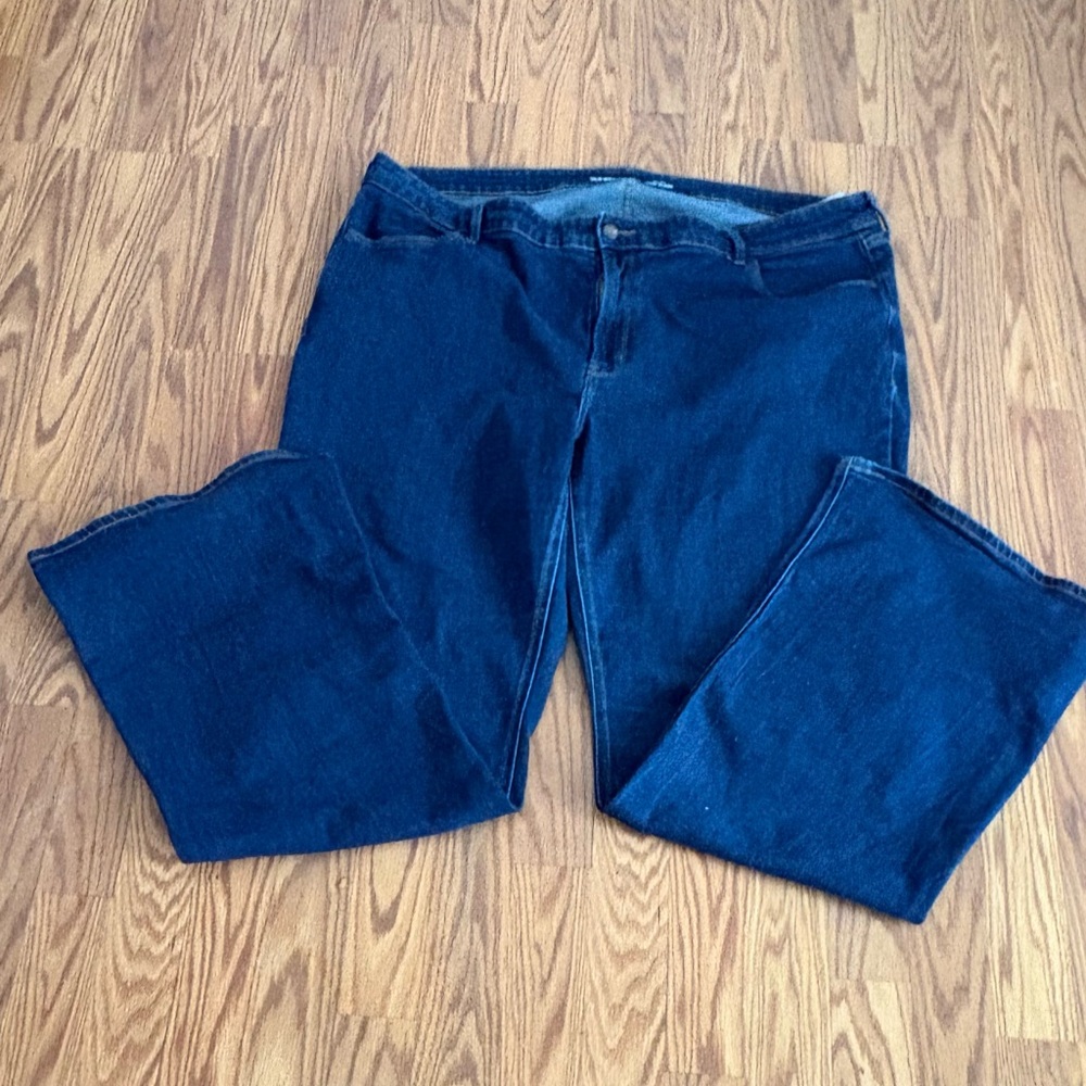 Old Navy Women’s 24 Long High Rise Wow Flare Blue Jeans